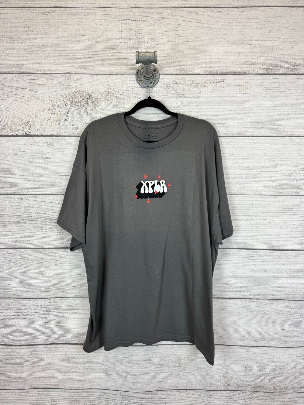 Zumiez XPLR Sam & Colby Unisex Gray Currently Fighting Graphic Tee Size 2XL